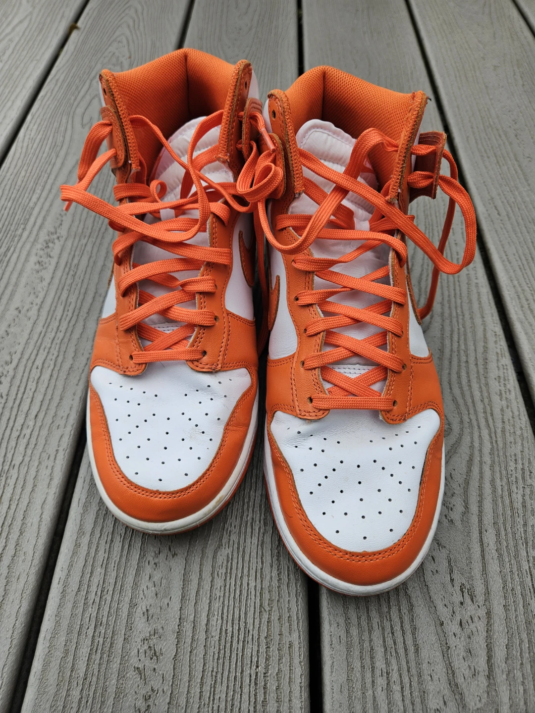 Nike Dunk High Sneakers - Orange and White - photo 2