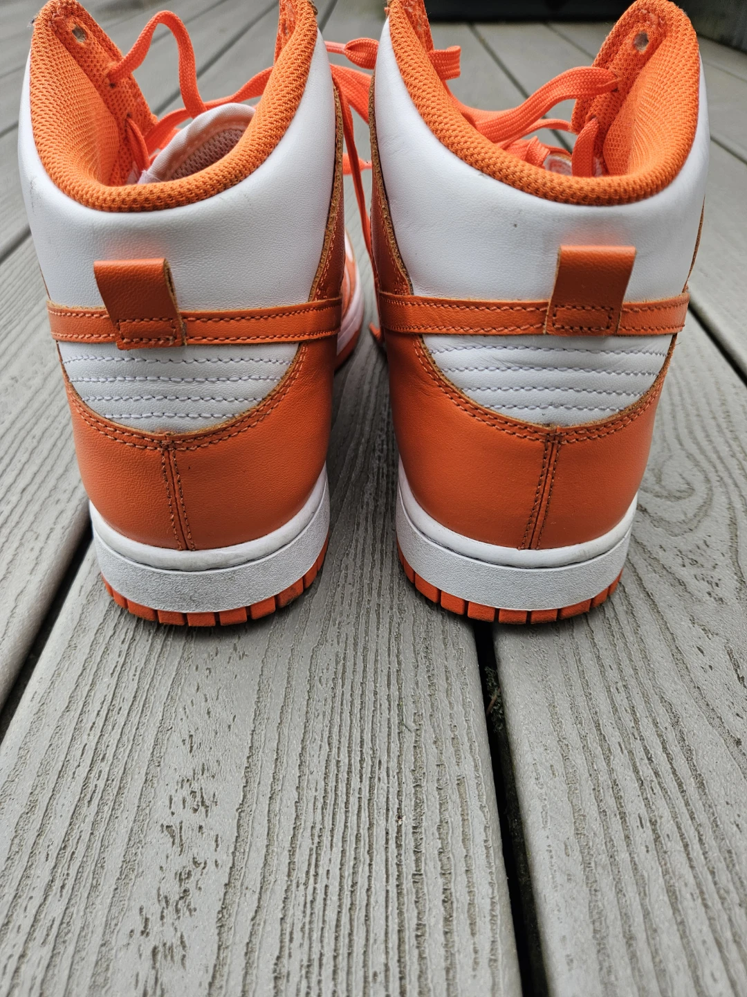 Nike Dunk High Sneakers - Orange and White - photo 3