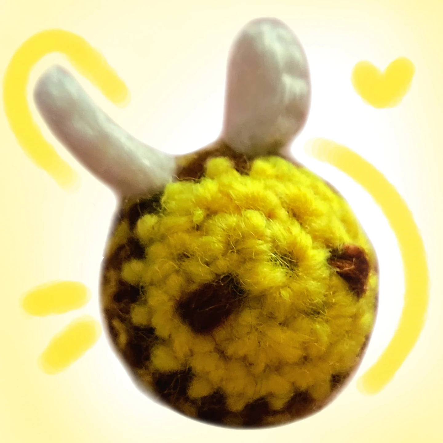 Handmade Crochet Bee keychain - photo 3