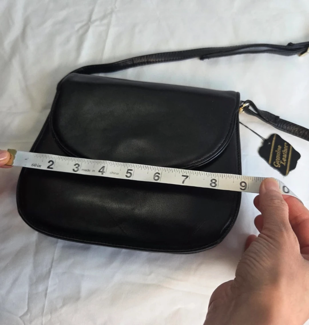Black Leather Crossbody Purse - photo 3