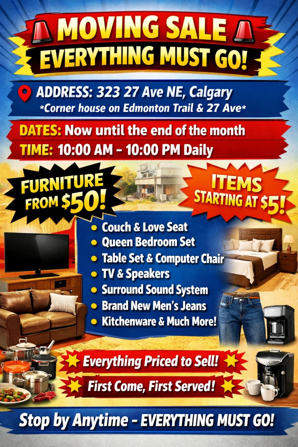Moving Sale - Everything Must Go!