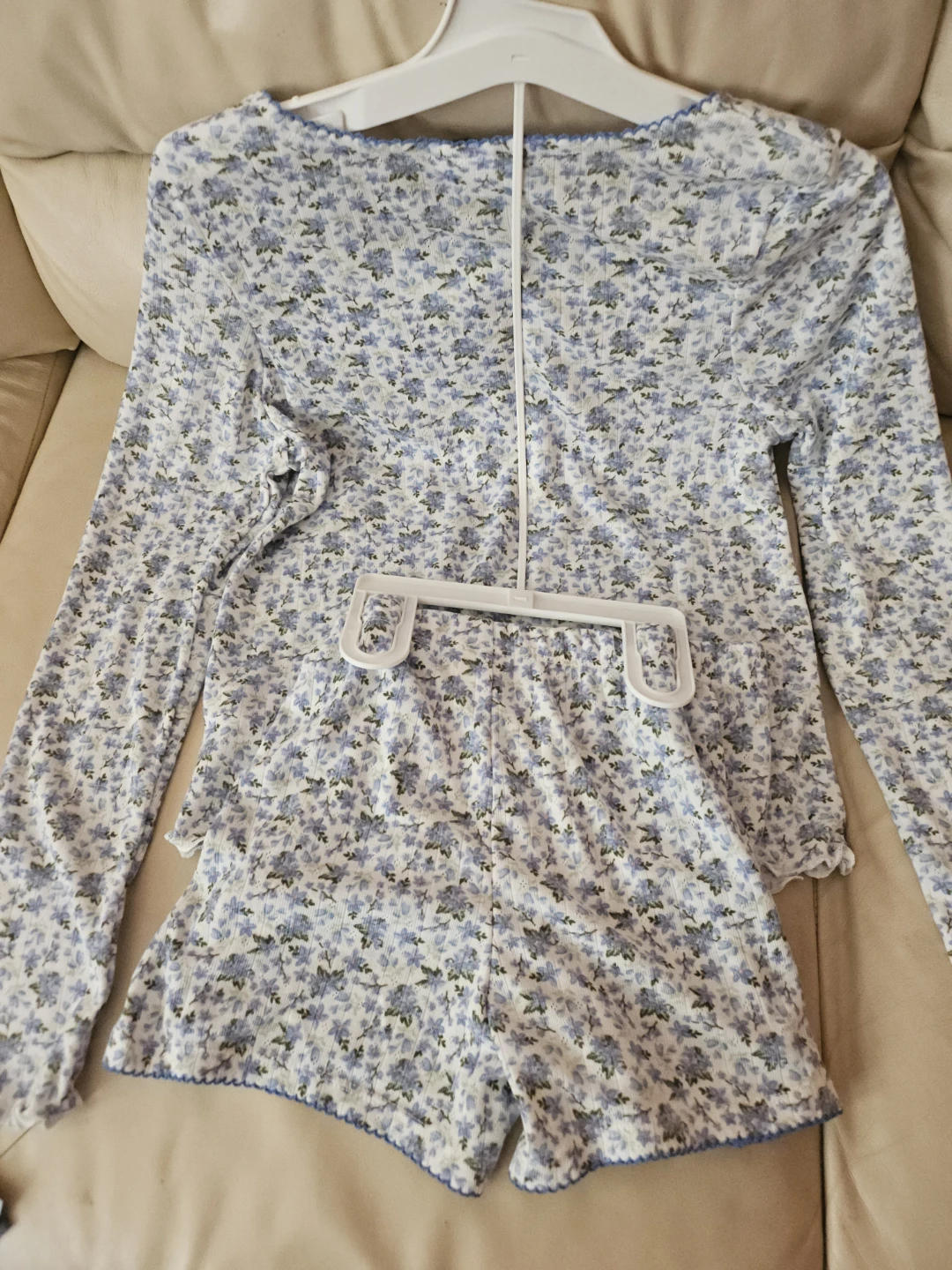 Art Class Floral Pajama Set - Long Sleeve Top & Shorts