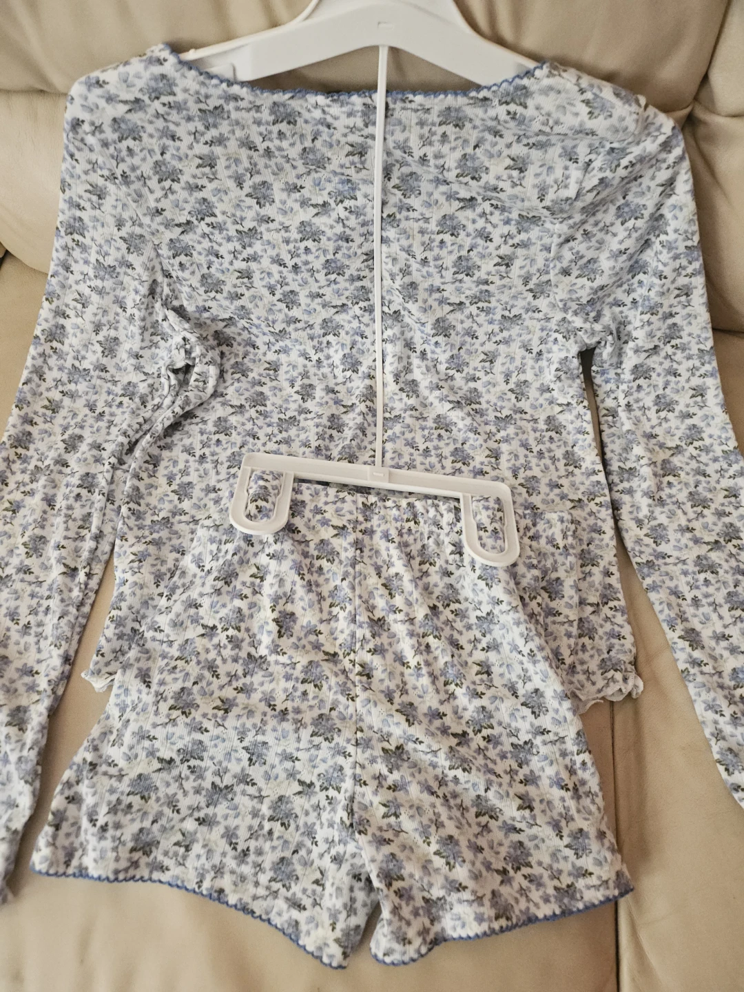 Art Class Floral Pajama Set - Long Sleeve Top & Shorts - photo 3
