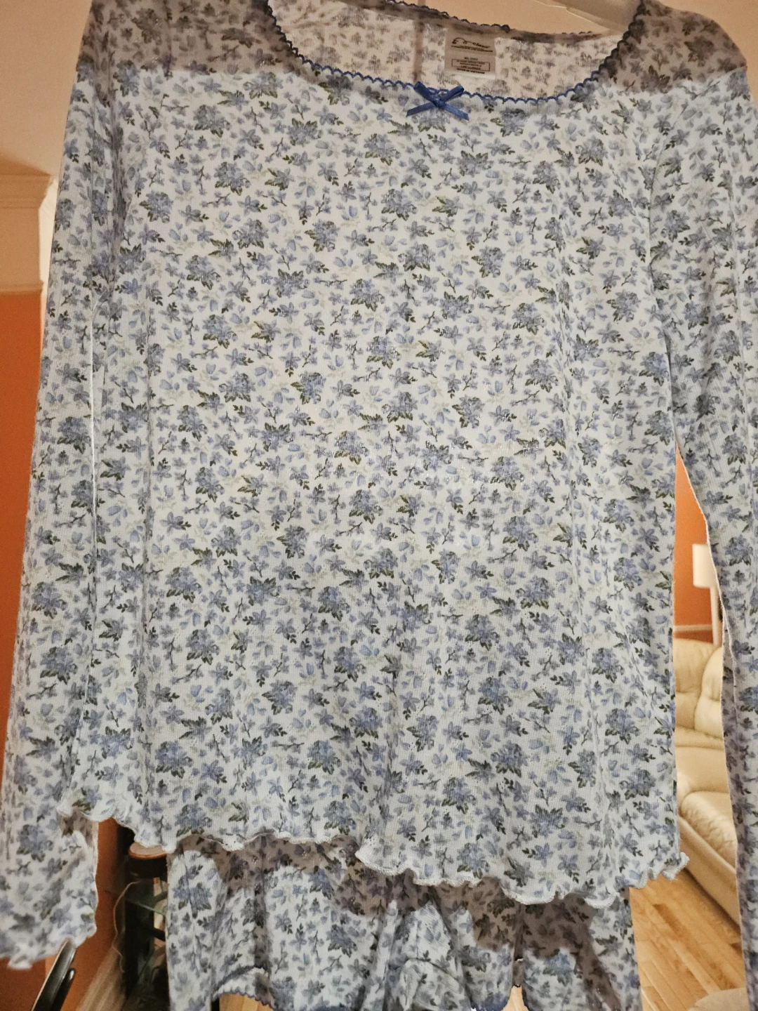 Art Class Floral Pajama Set - Long Sleeve Top & Shorts - photo 5