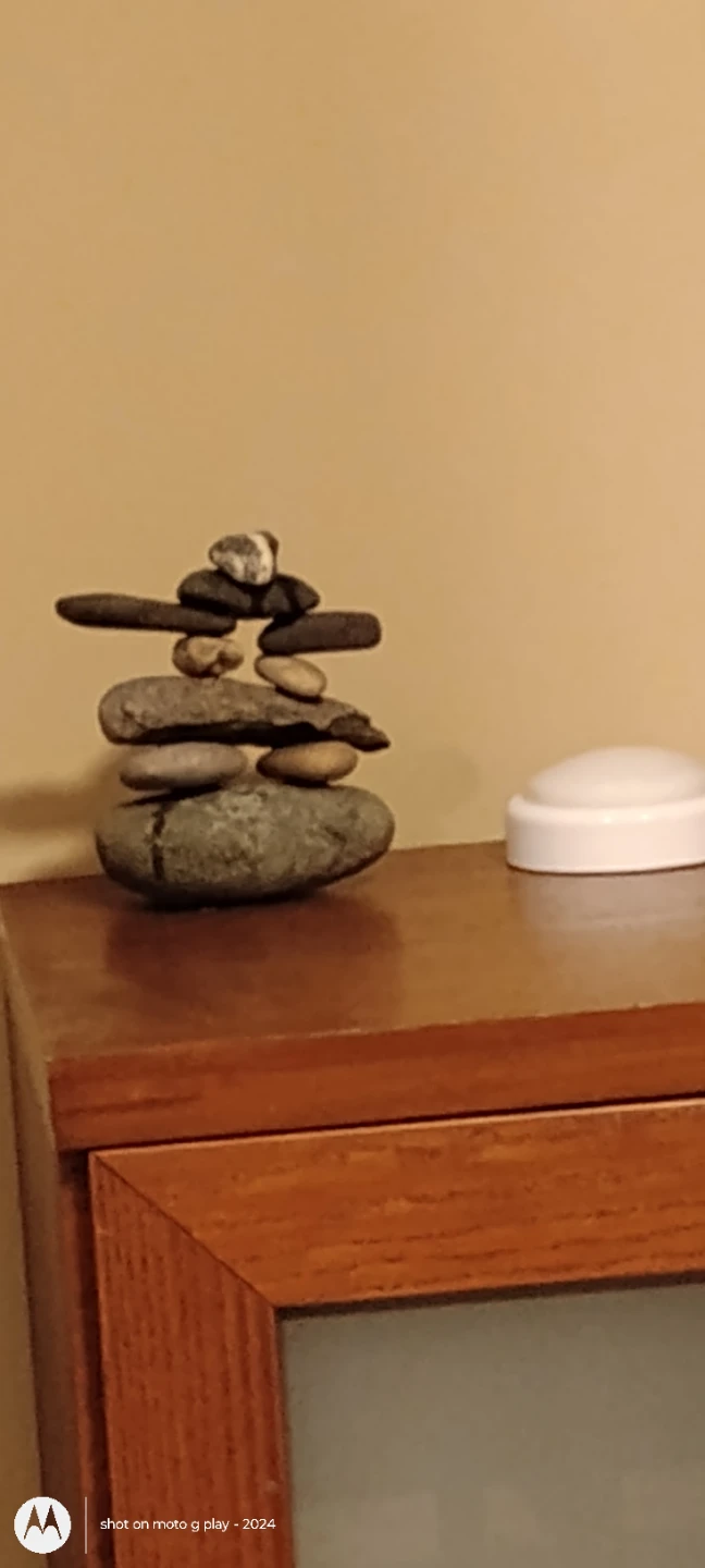 Stacked Stone Inukshuk Sculpture