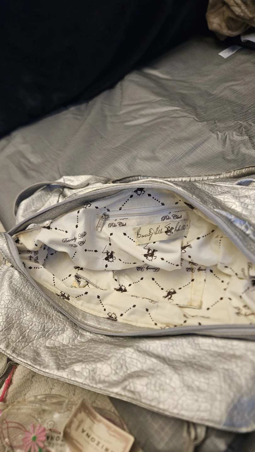 Beverly Hills Polo Club Silver Faux Leather Handbag - photo 2