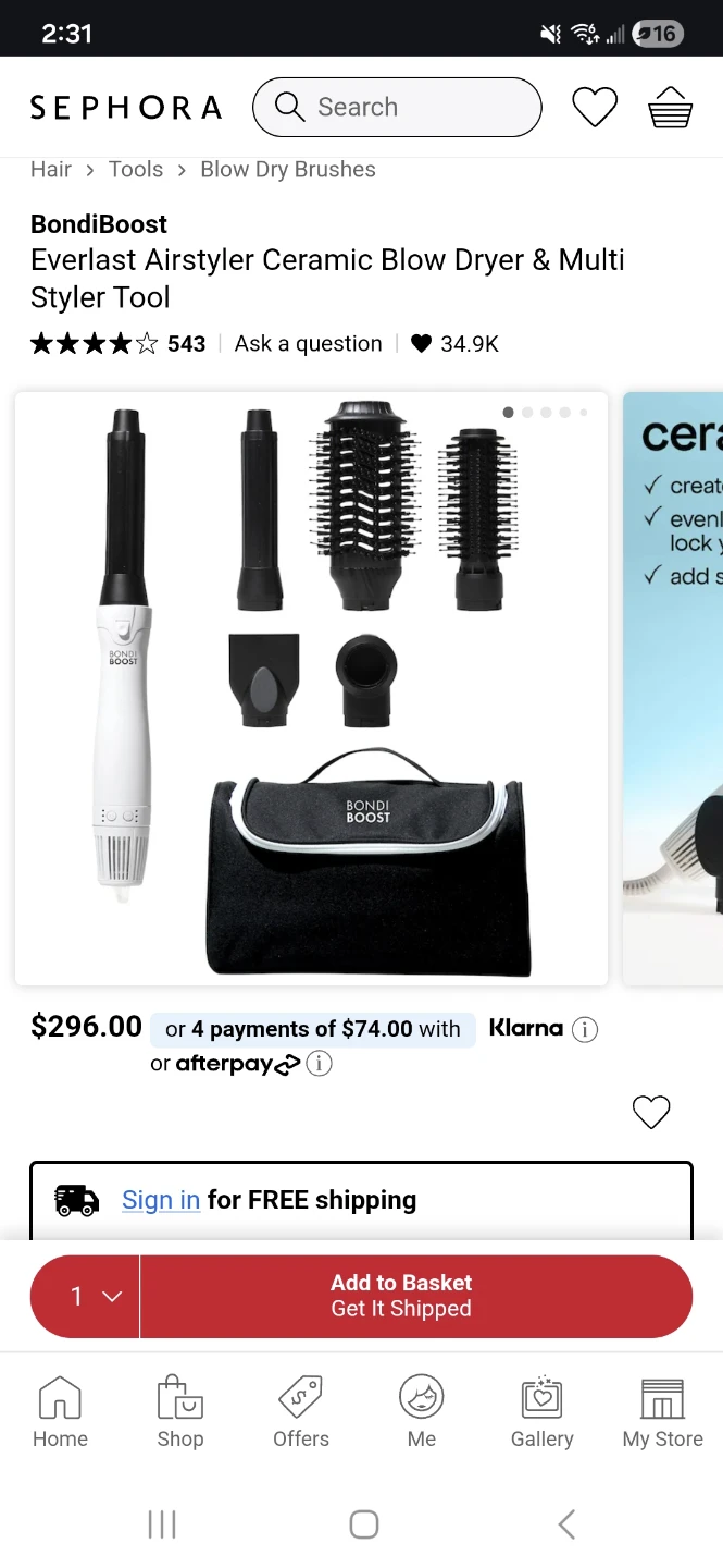 BondiBoost Everlast Airstyler Ceramic Blow Dryer & Multi Styler - photo 2