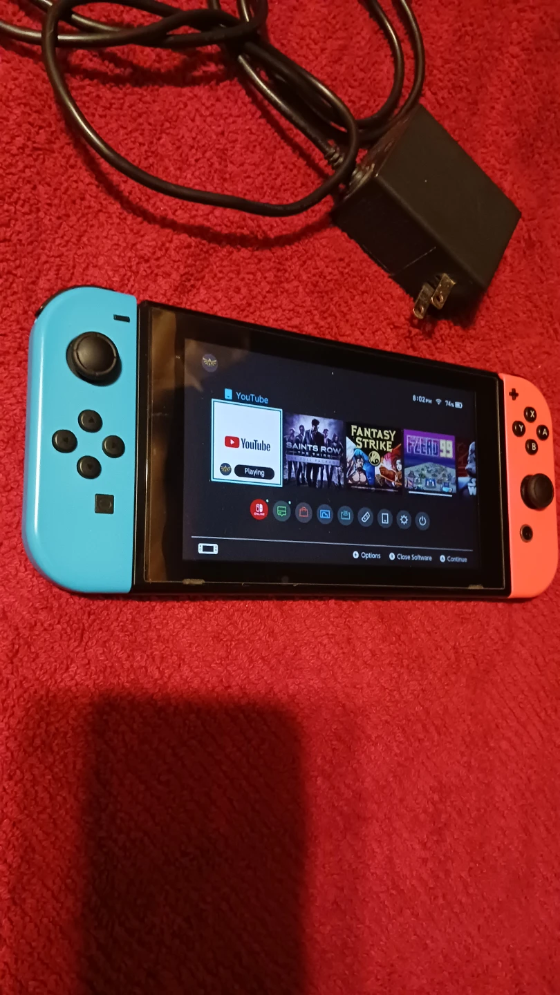 Nintendo Switch Console with Blue and Red Joy-Cons - photo 2