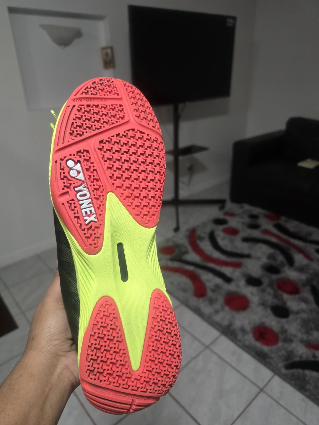 Badminton shoe Yonex Power Cushion Black Neon Yellow - photo 3