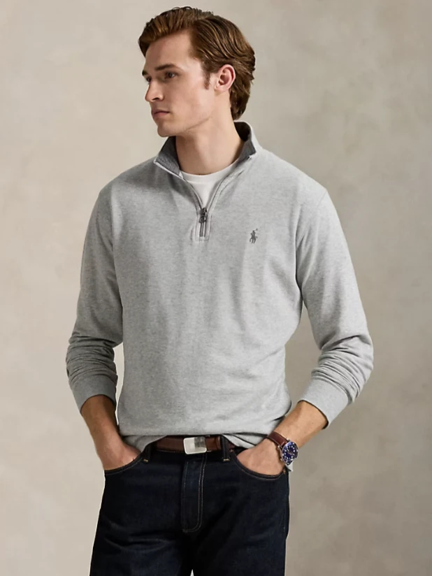 Polo Ralph Lauren Luxury Jersey Quarter-Zip Pullover