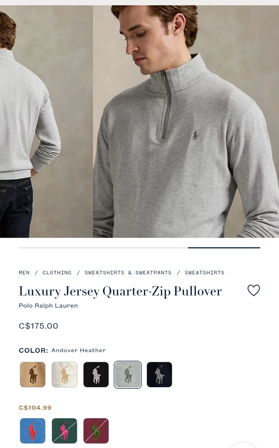 Polo Ralph Lauren Luxury Jersey Quarter-Zip Pullover - photo 3
