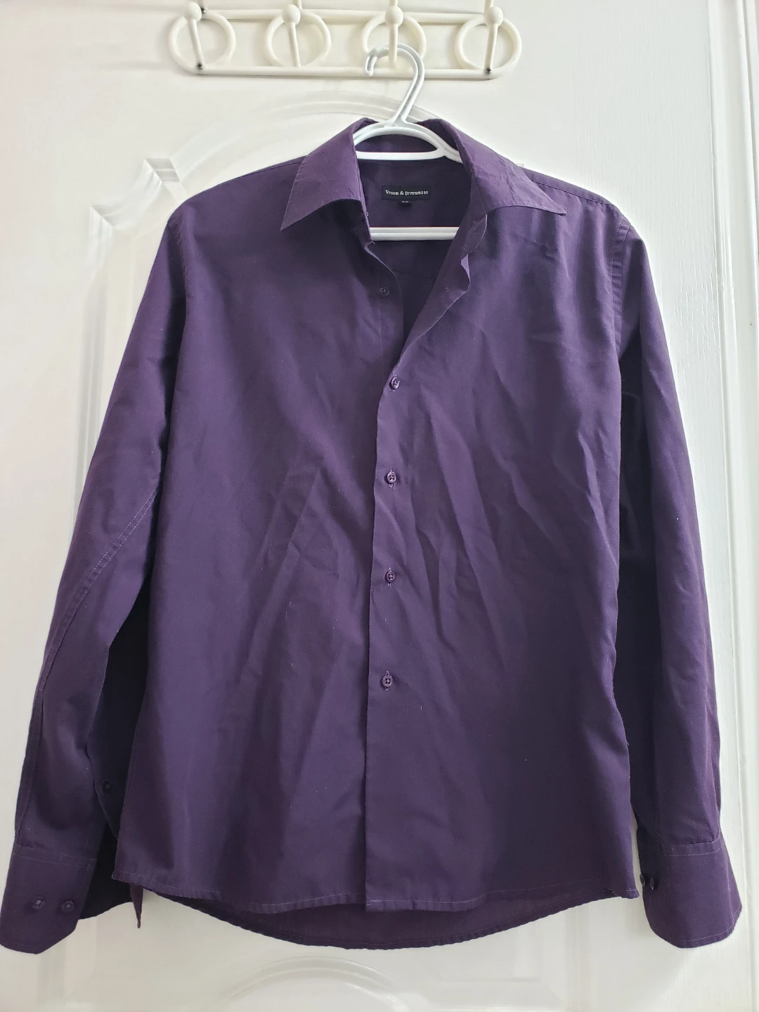 Vroom & Dreesmann Purple Button-Up Shirt for men - Size S/P