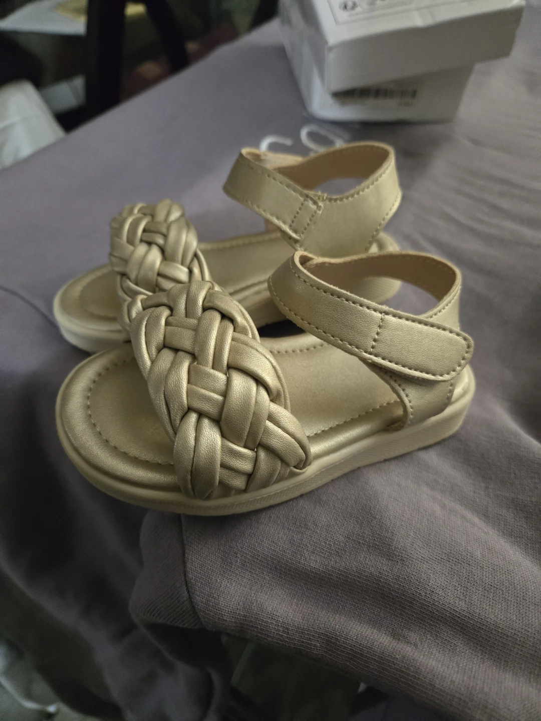 Gold Woven Strap Sandals - photo 2