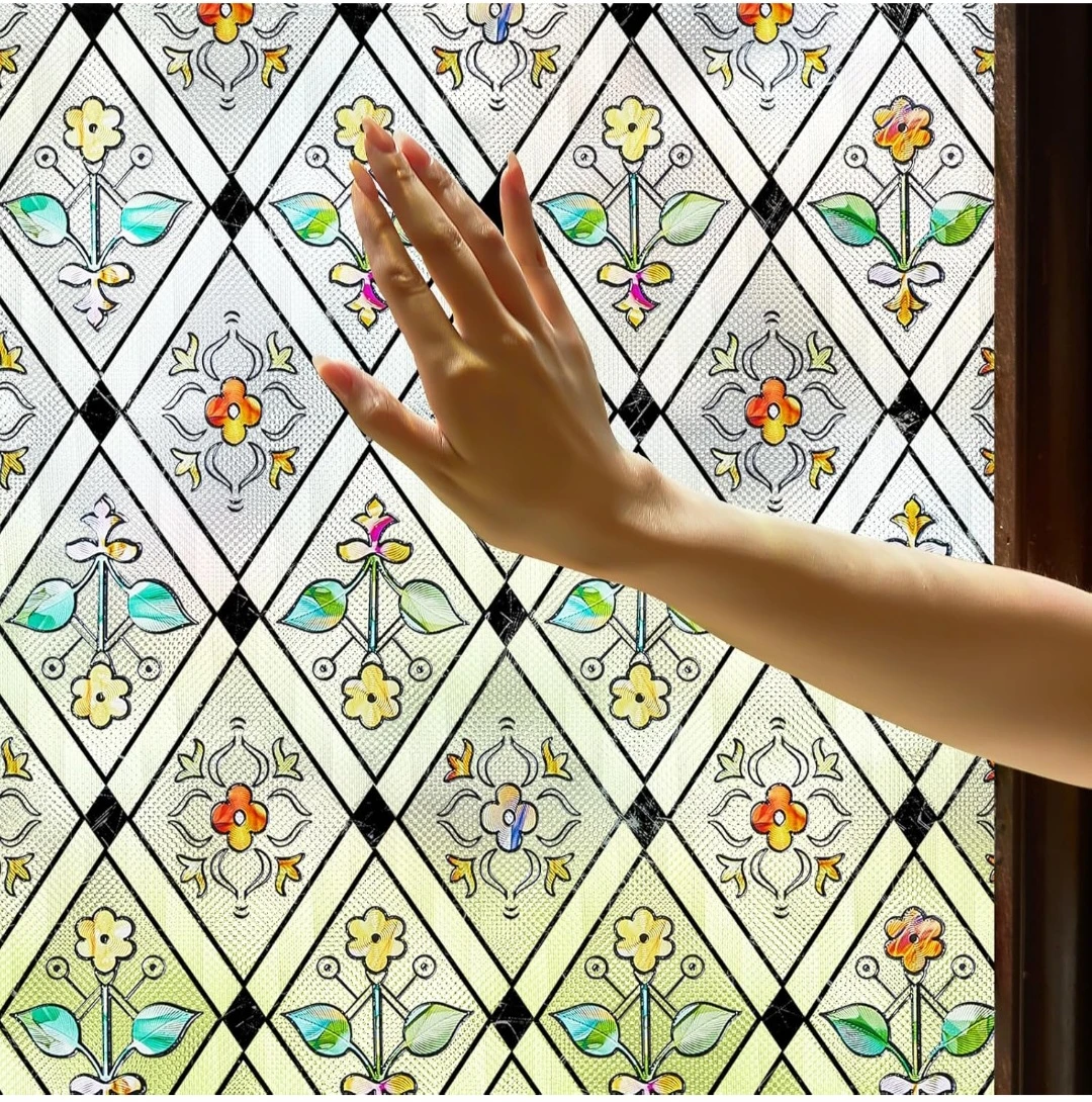 Coavas Window Films for Privacy Stained Glass Window Film Uv ...