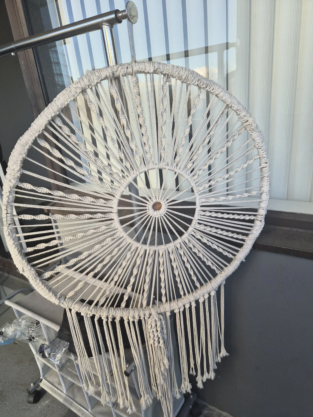 White Macrame Wall Hanging Decor
