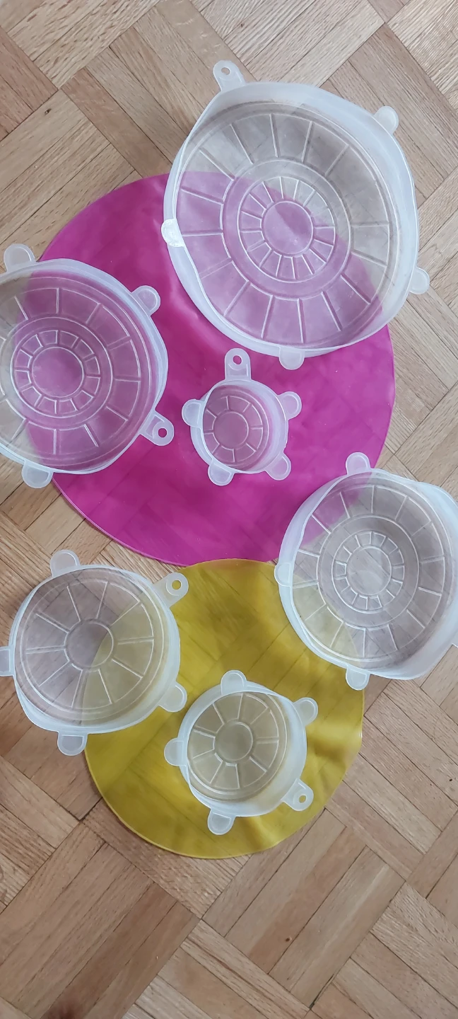 Set of 6 Reusable Silicone Stretch Lids