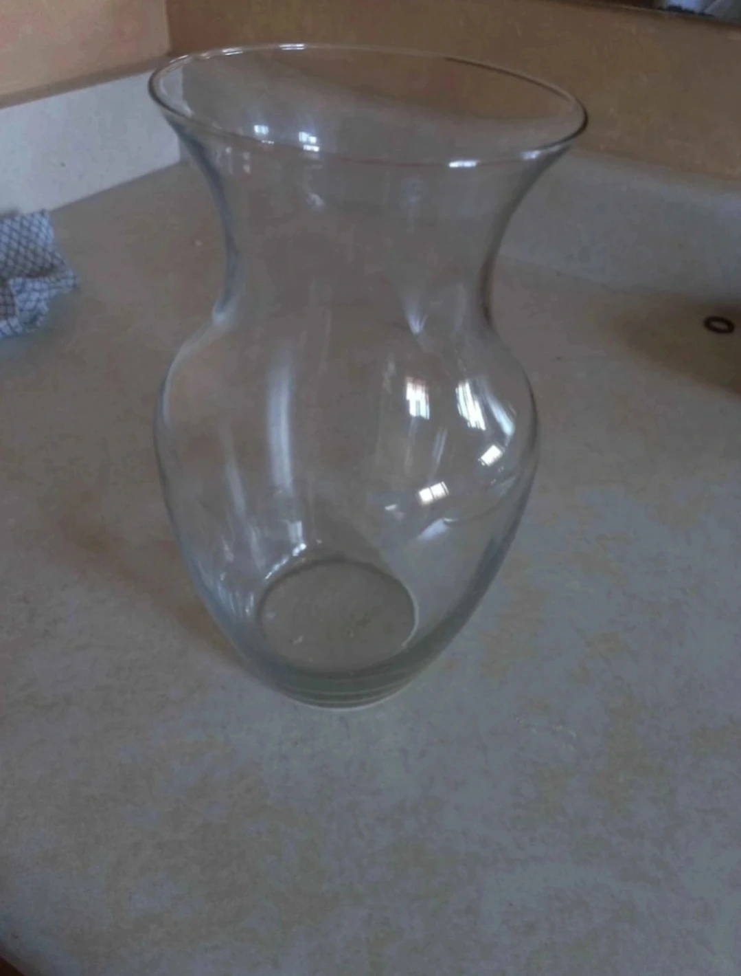 🥕 2 Clear glass vases vase