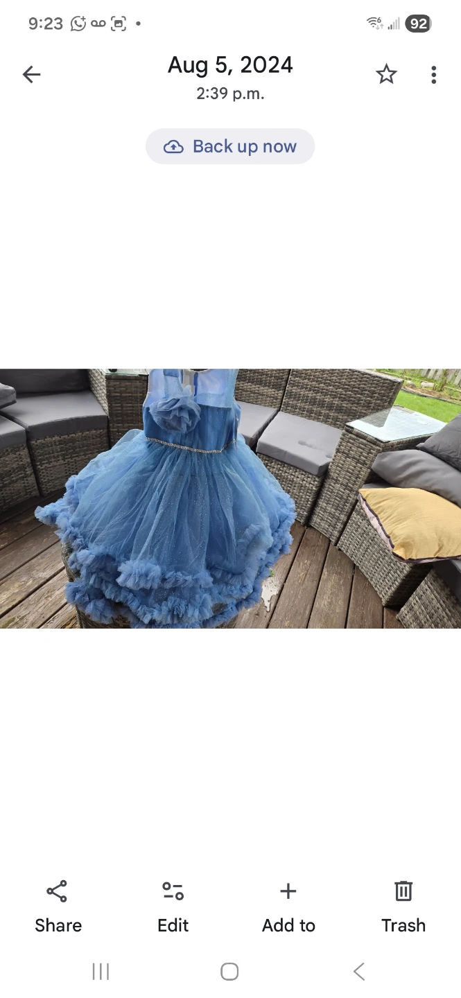 Blue Tulle Dress with Sparkles for 12-24mnths - photo 2
