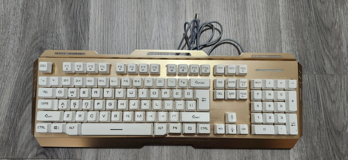 Gold Full-Size Wired Keyboard