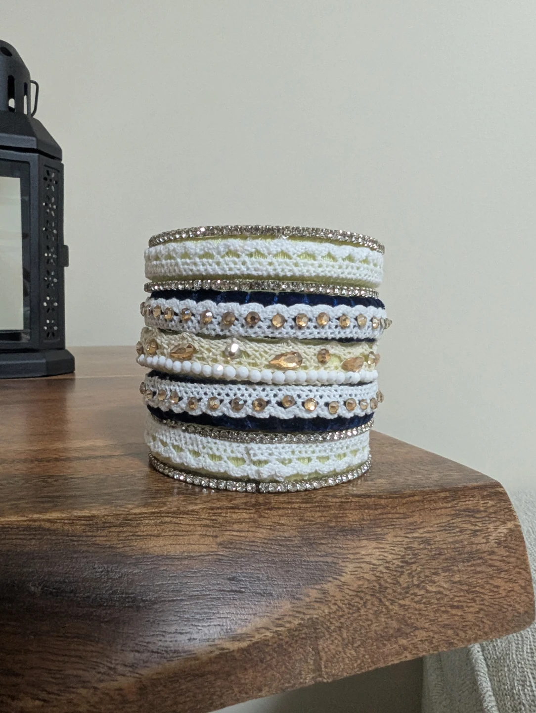 Handmade Bangles - Nush. Velvet and thread bangles - photo 2