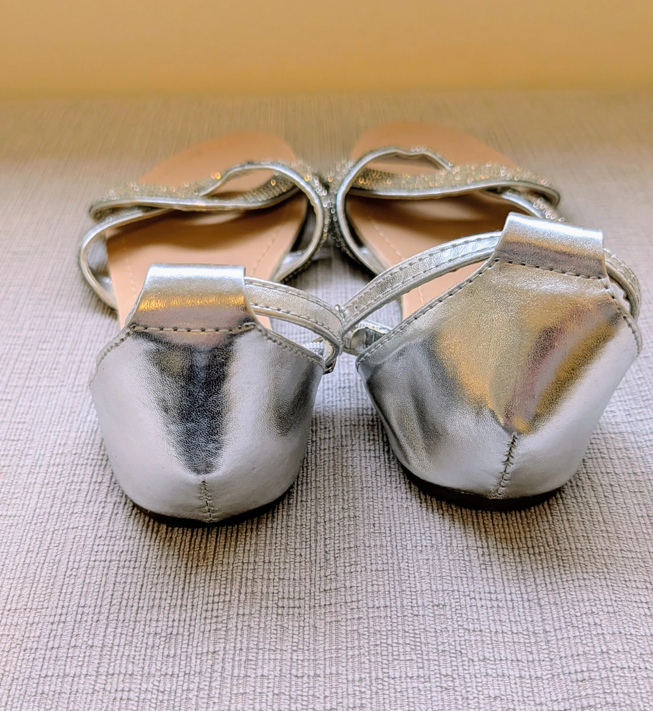 Brand New Silver Embellished Flat Sandals - Women's Size 8 - photo 5