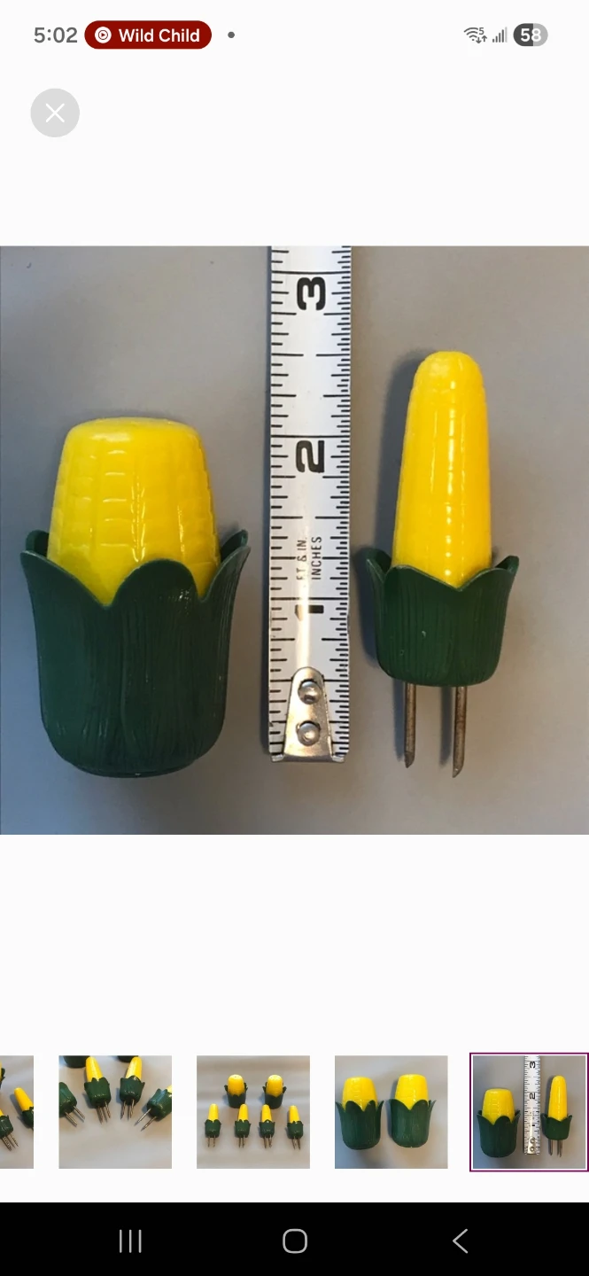 Vintage Corn Cob Salt and Pepper Shakers Set - photo 3