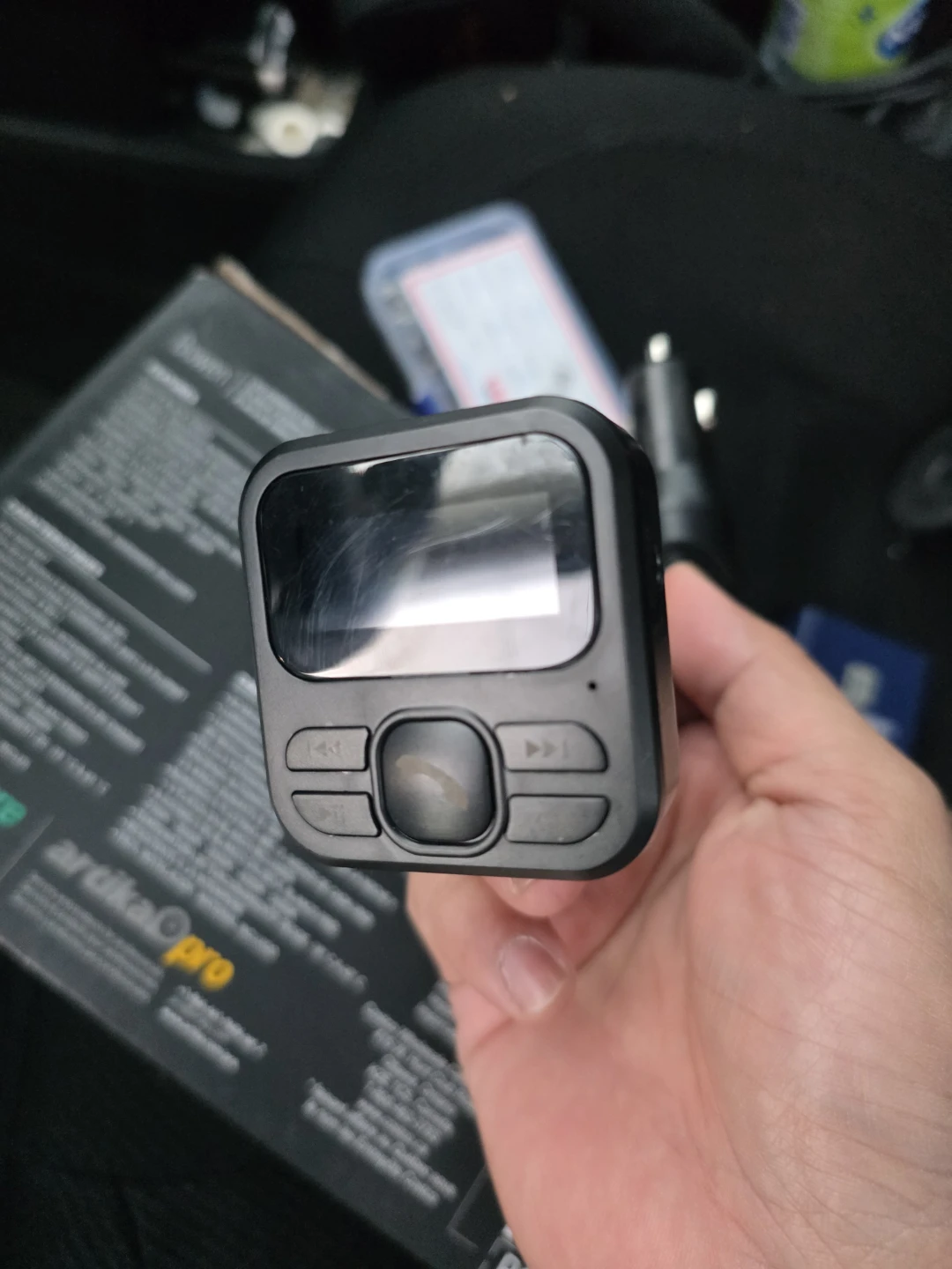 Black Car FM Transmitter with USB Charging