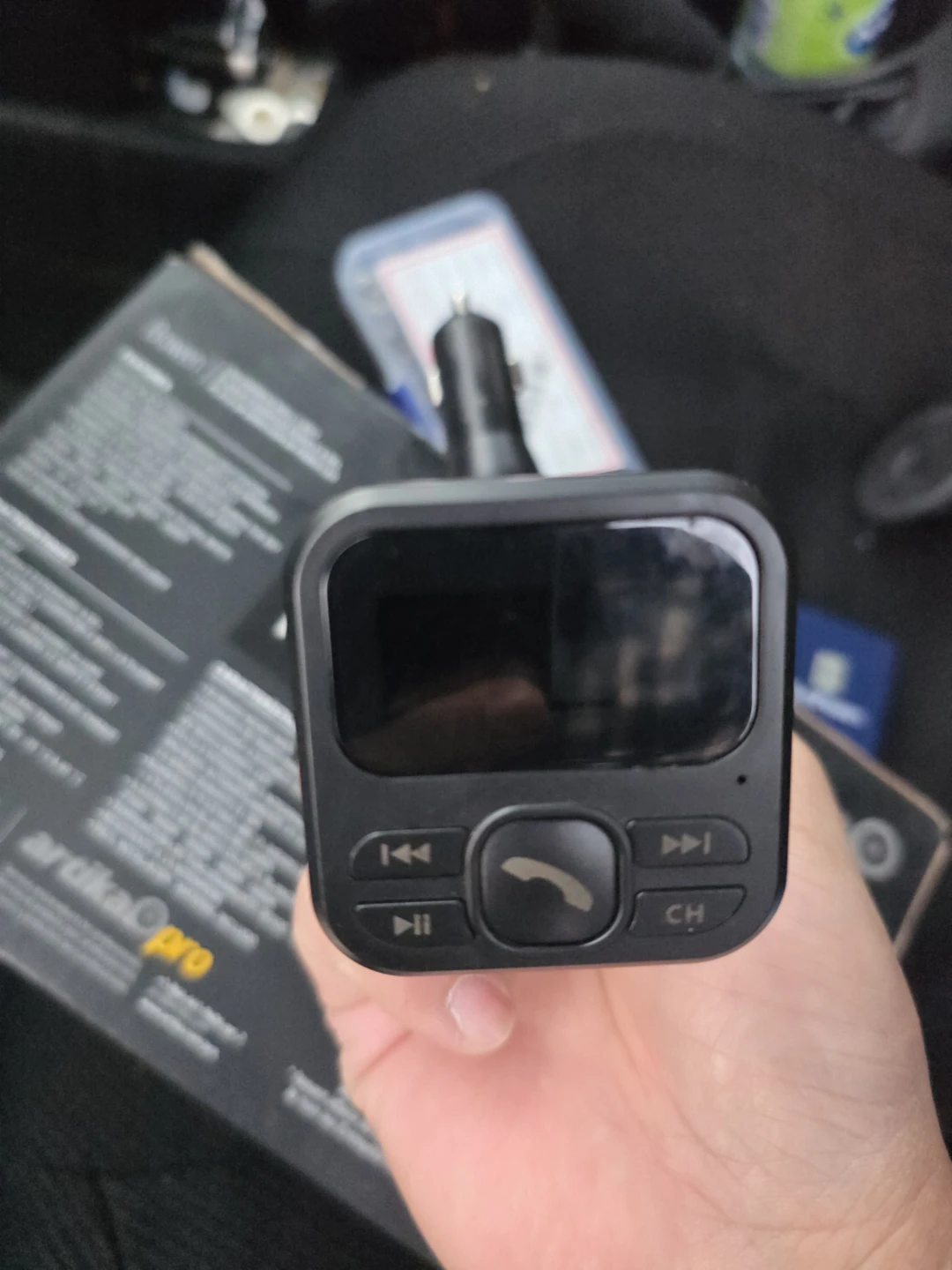Black Car FM Transmitter with USB Charging - photo 3