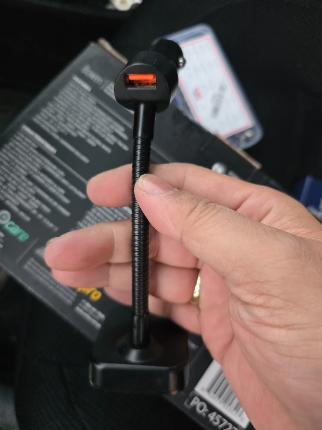 Black Car FM Transmitter with USB Charging - photo 4