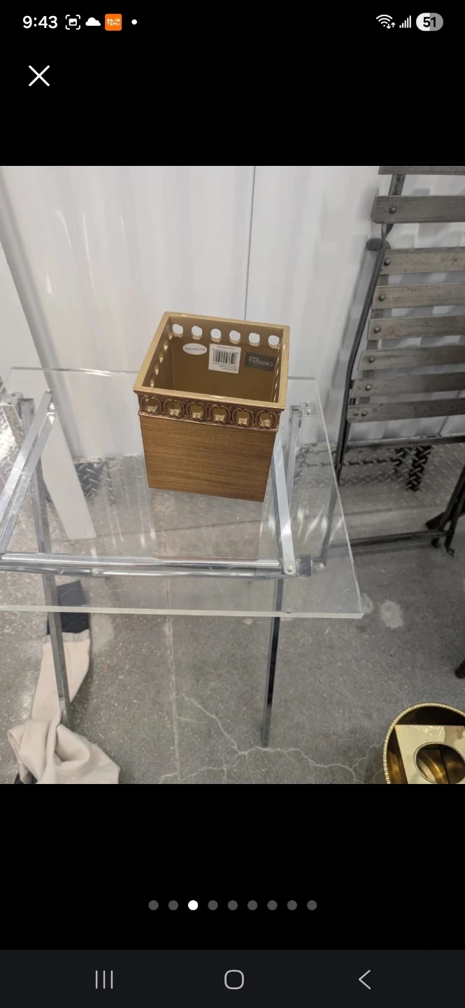 Gold Decorative Pot and Bin Set. Each $10 - photo 3