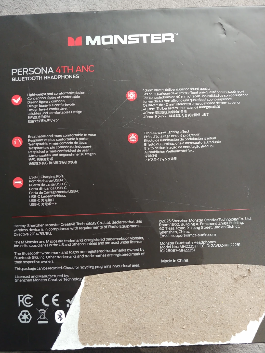 Monster Persona 4th ANC Bluetooth Headphones - photo 5