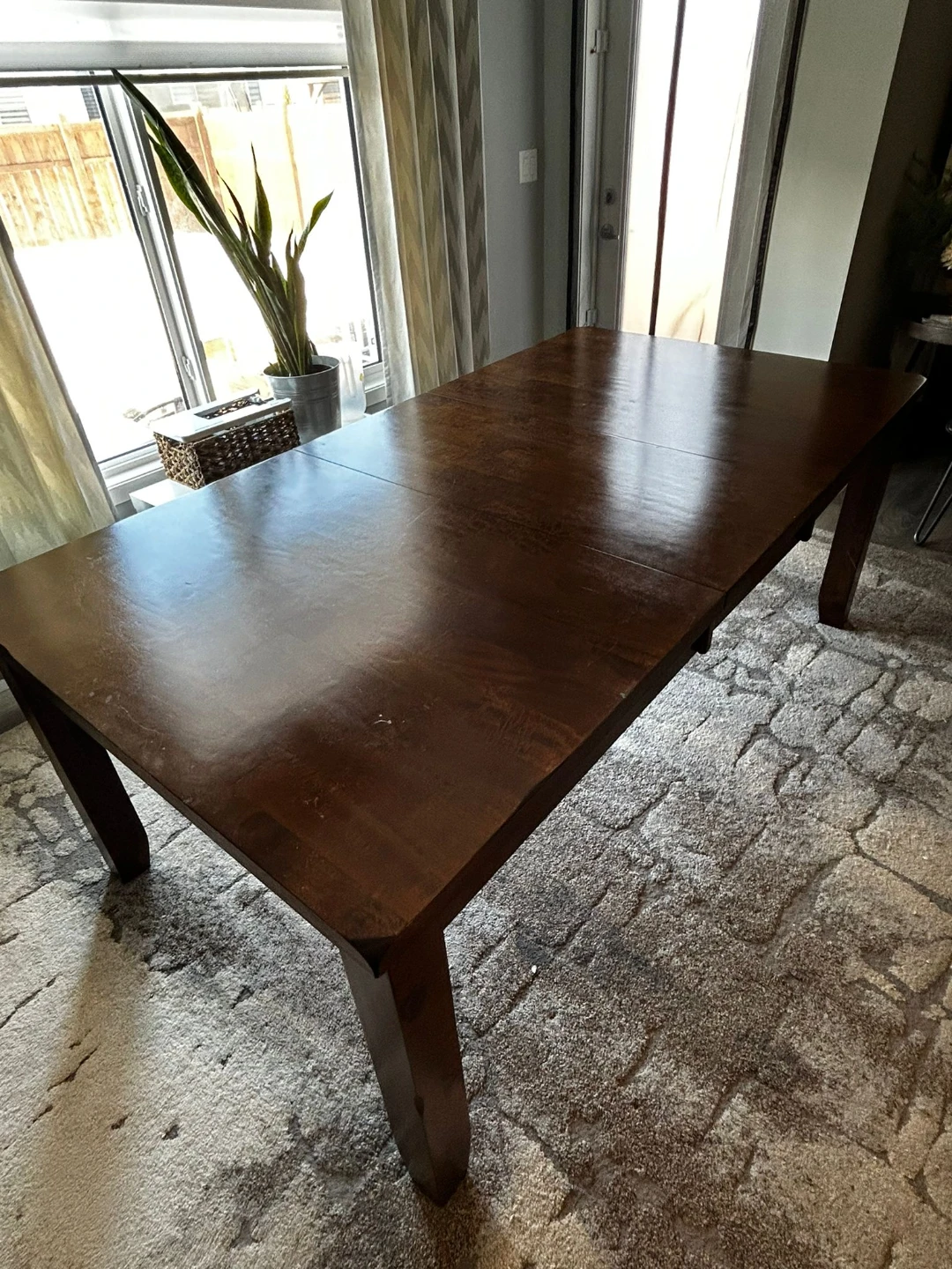 Dining Table,  Set of 6 Leather chairs - photo 2