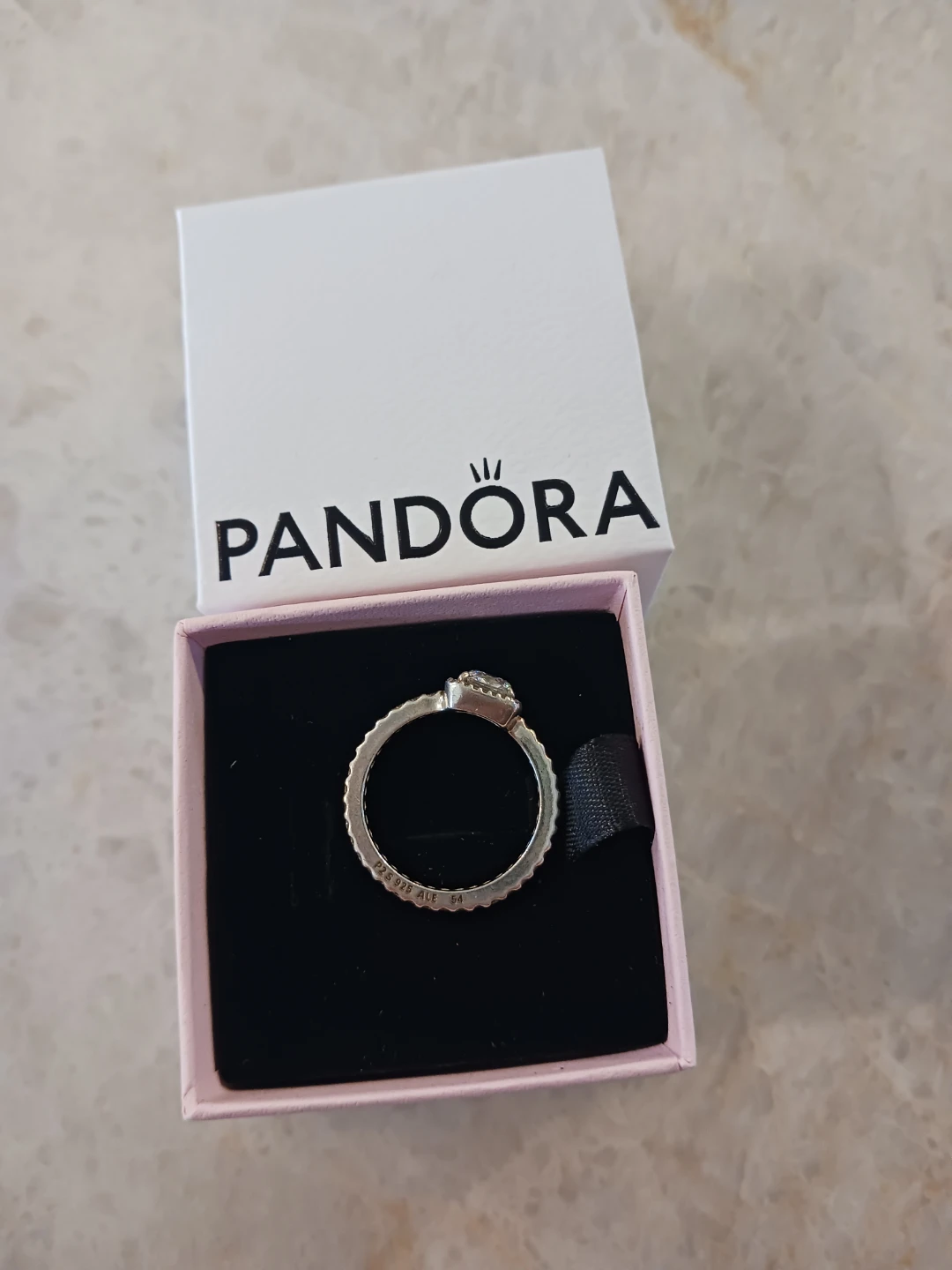 Pandora Sterling Silver Ring with Cushion Cut Stone - photo 2