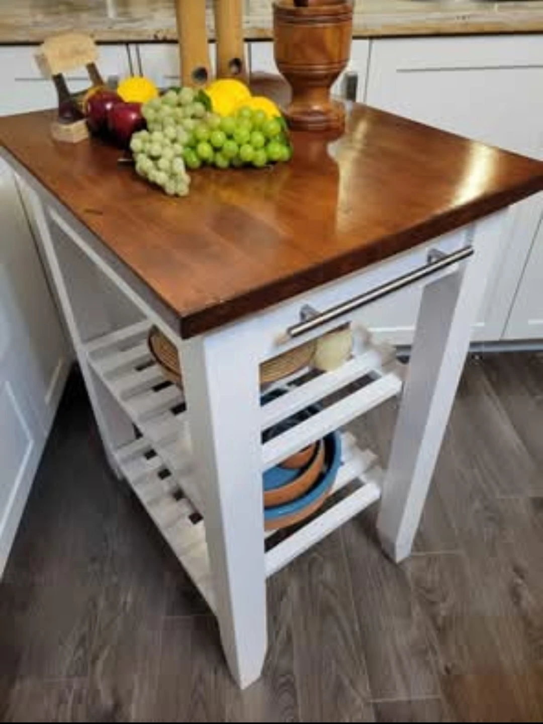 Kitchen Island Cart with Shelving