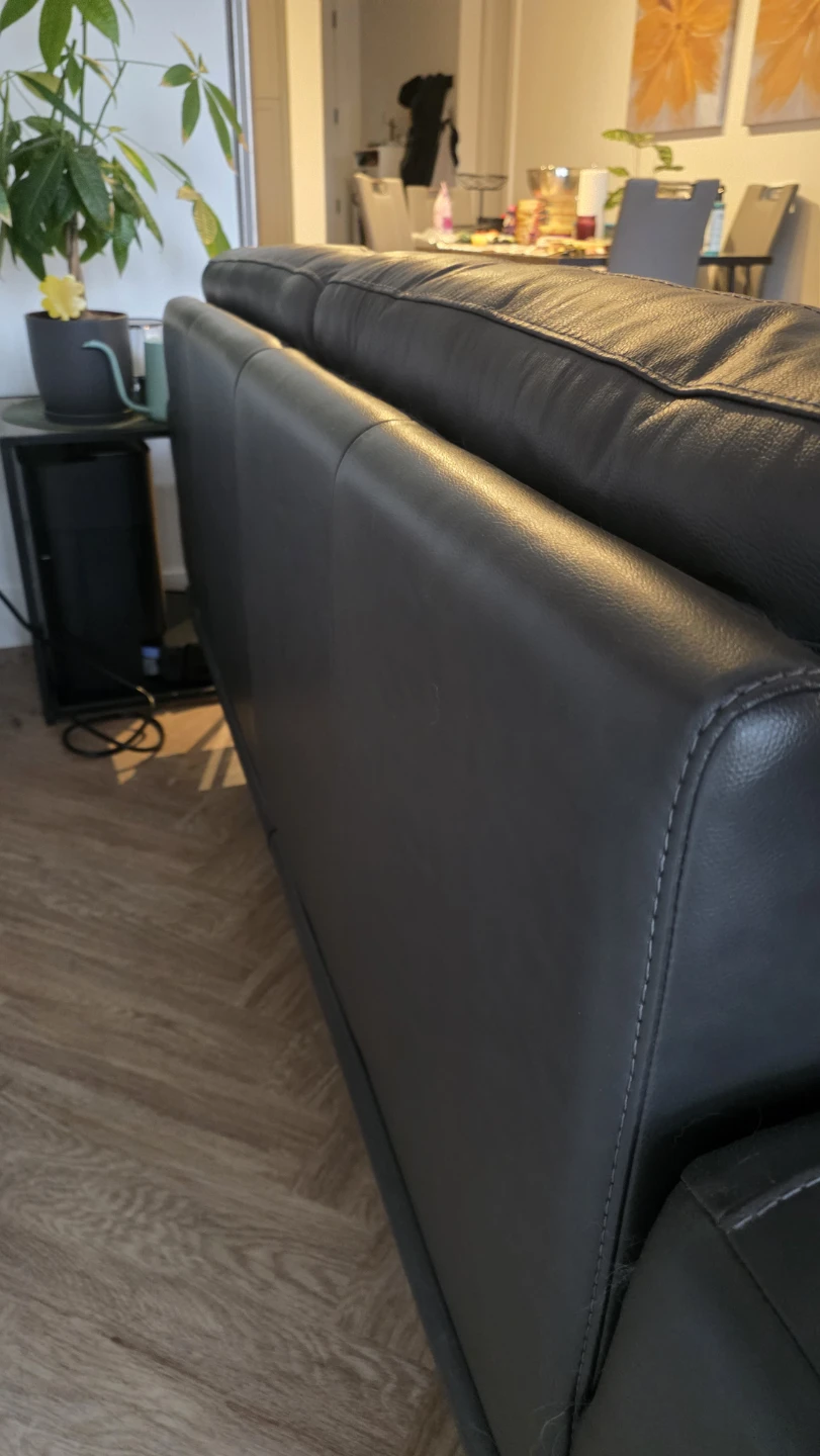 Black Leather Couch (Set of two) - photo 3