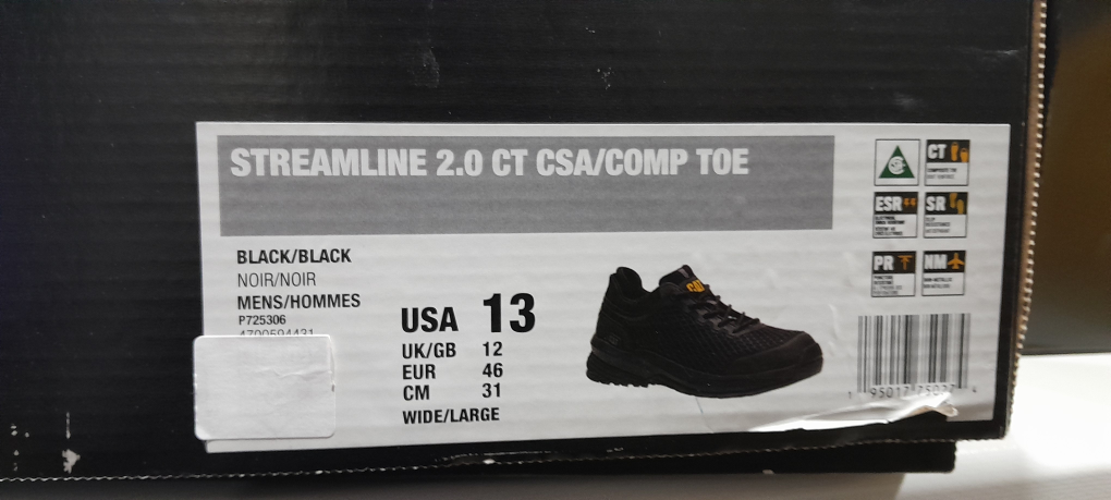 CAT Streamline 2.0 CT CSA/Comp Toe Black Work Shoes Size 13 - photo 3
