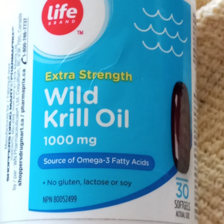 Life Brand Extra Strength Wild Krill Oil 1000 mg - 30 Softgels