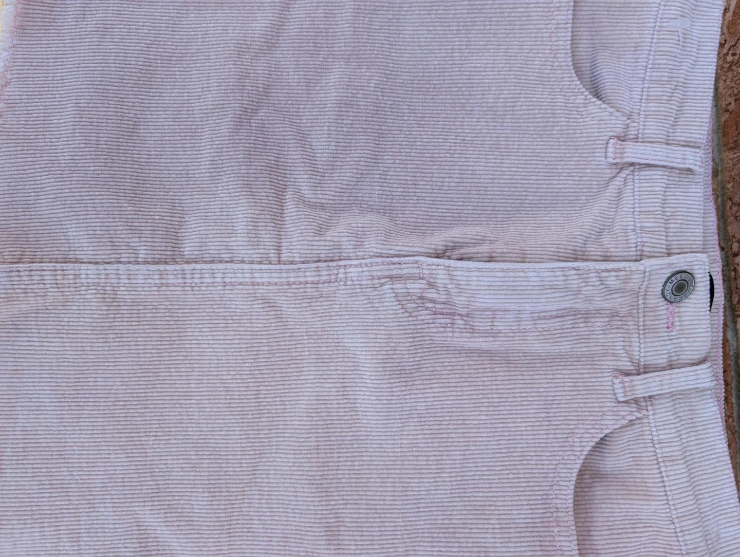 brandy melville Pink Corduroy Mini Skirt xxs waist 25 - photo 4