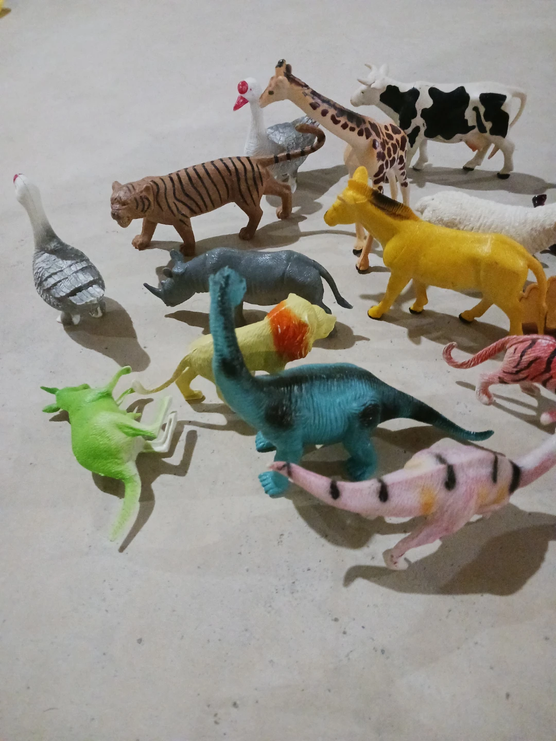 Assorted Plastic Animal and Dinosaur Figurines with Fencing - photo 3