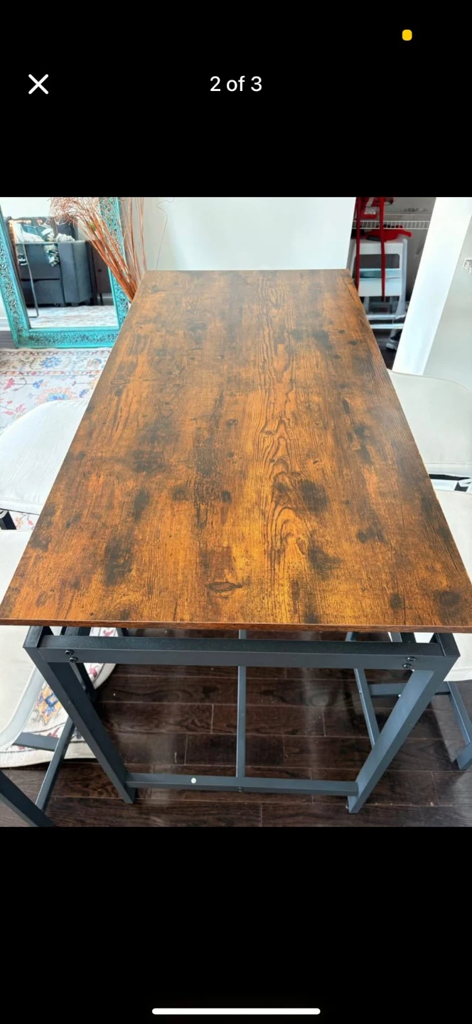 Dining Table Set with 4 Stools and Cushions - photo 3