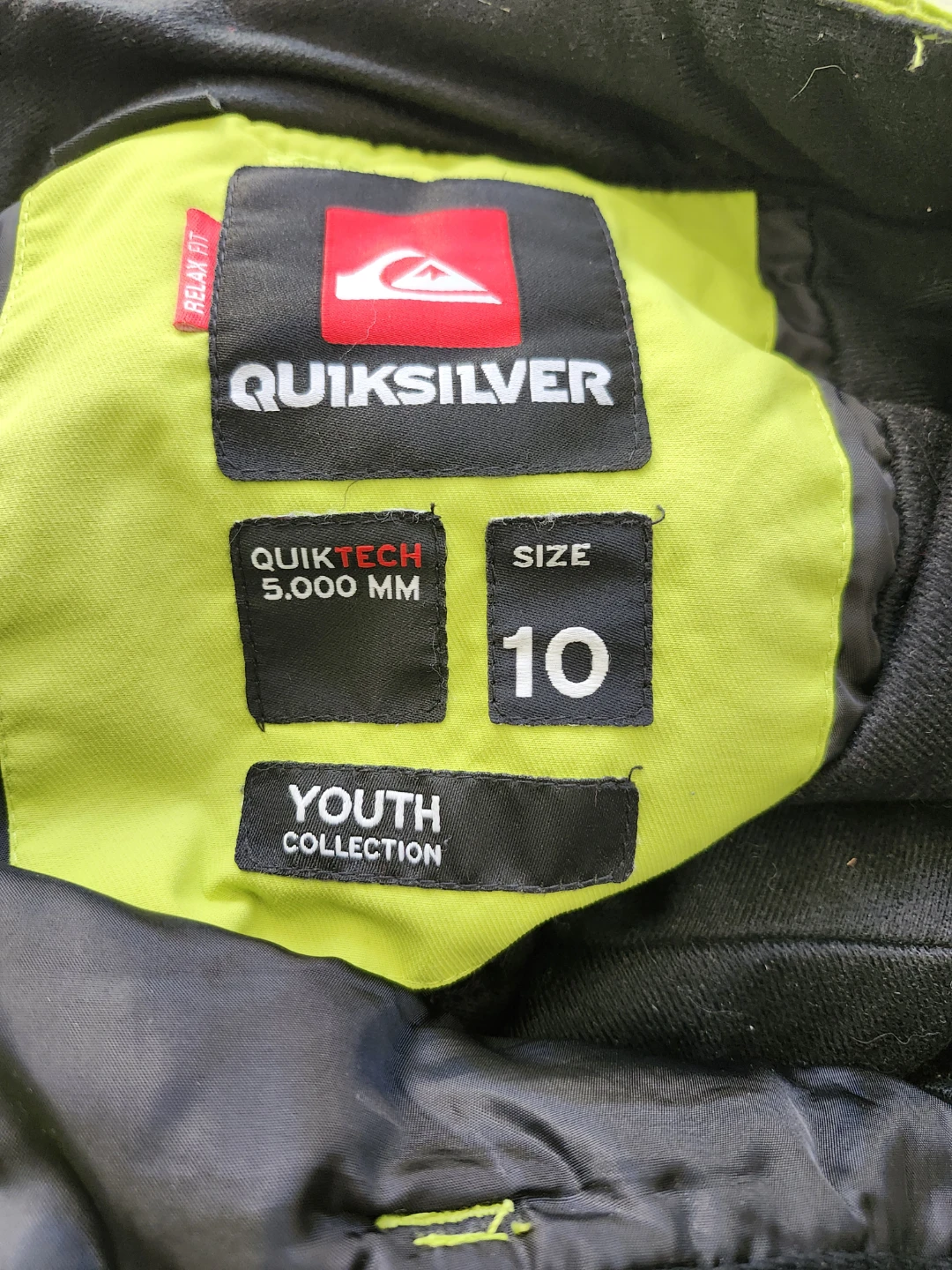 Quiksilver Youth Ski/Snowboard Pants - Size 10 - Lime Green - photo 2