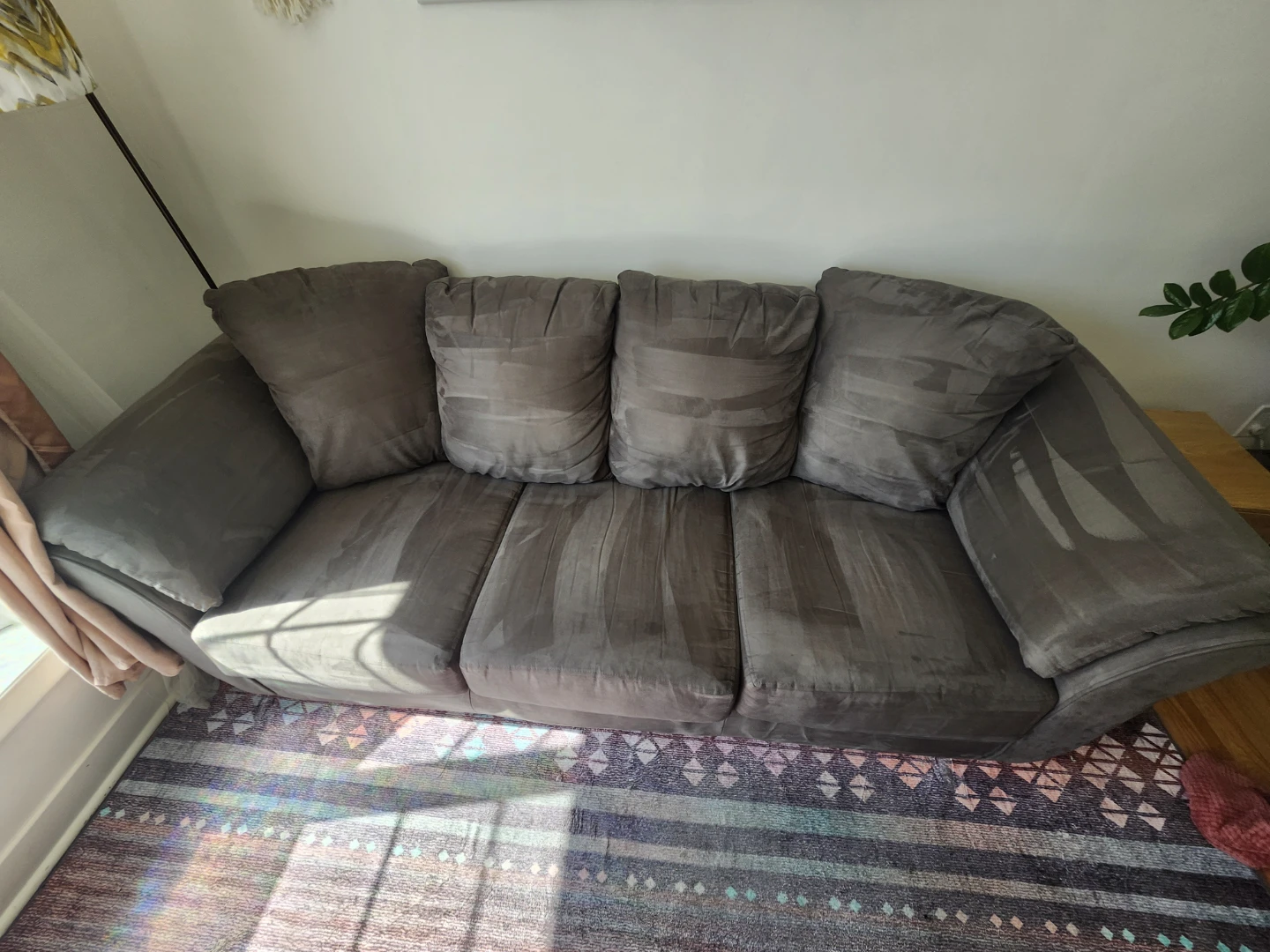 Grey Sofa with Ottoman - photo 3