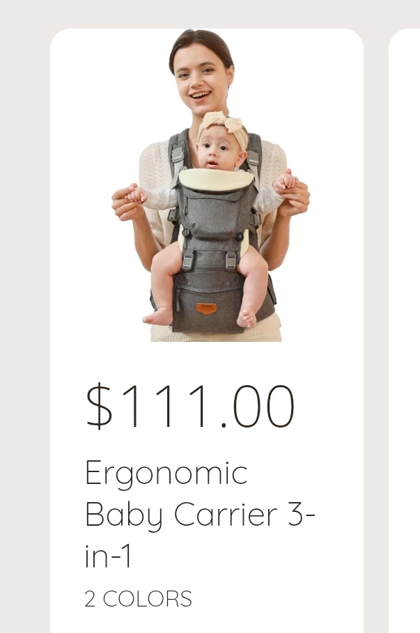SUNVENO Ergonomic Baby Carrier 3-in-1 - photo 2