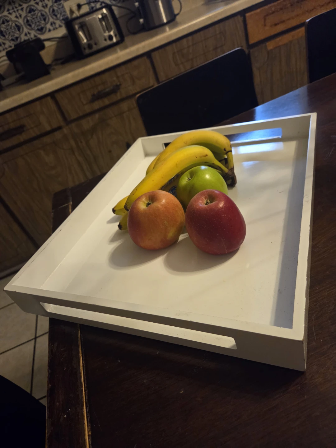 White Serving Tray with Handles