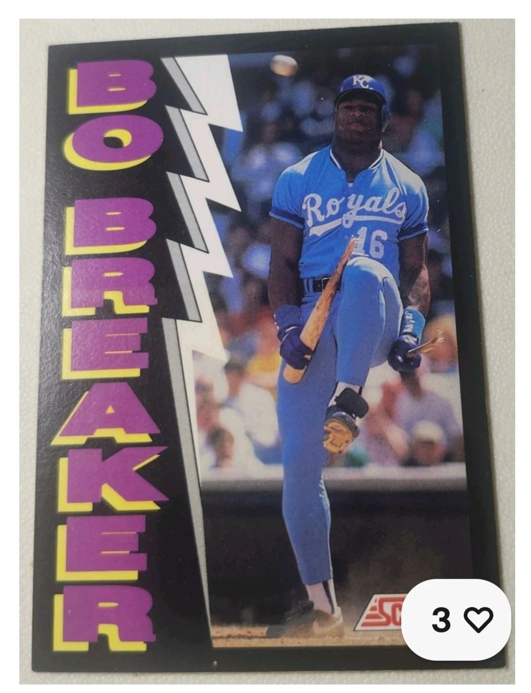 1991 Score Bo Breaker Error Baseball Card
