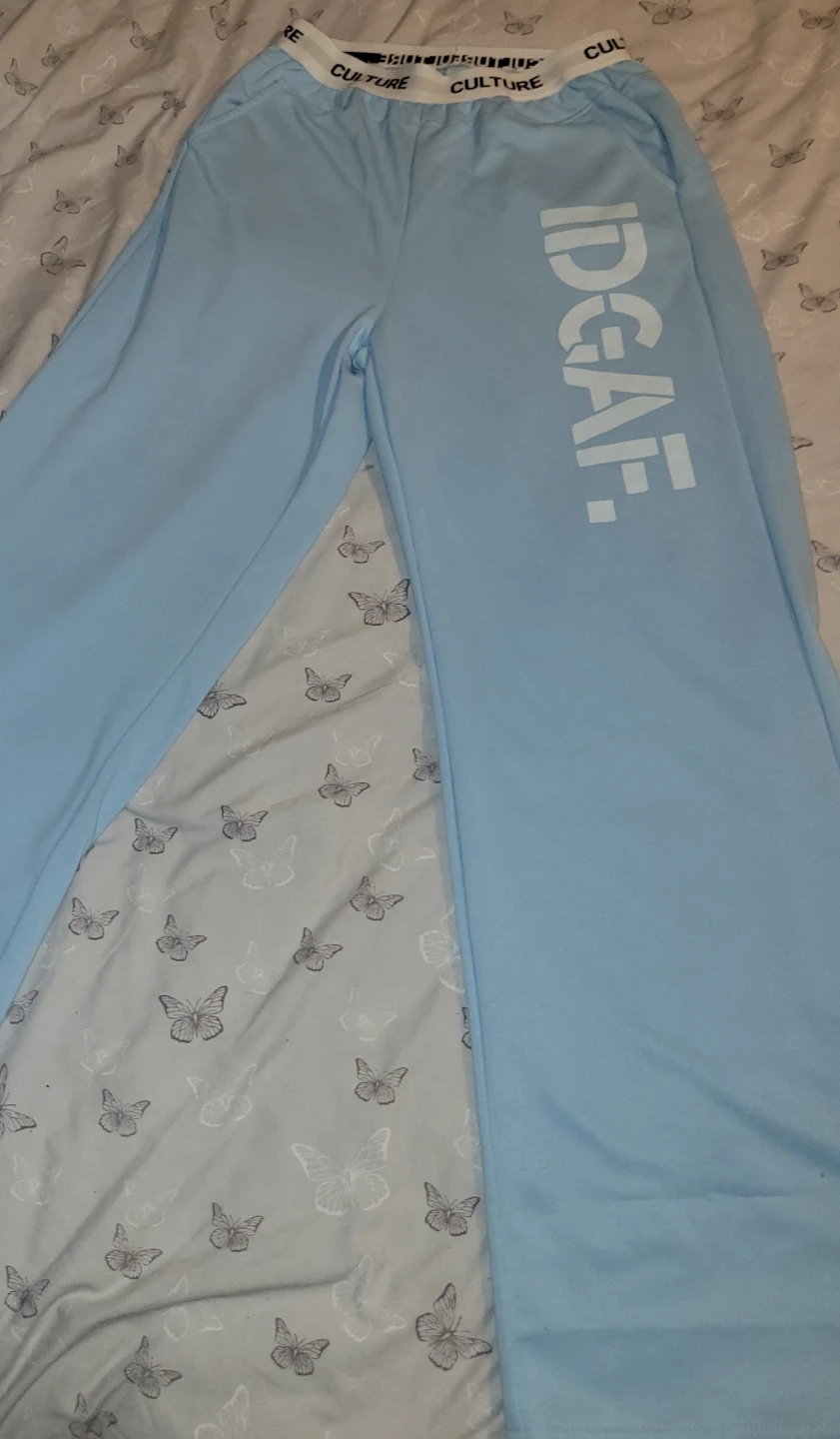 Light Blue Wide Leg Pants