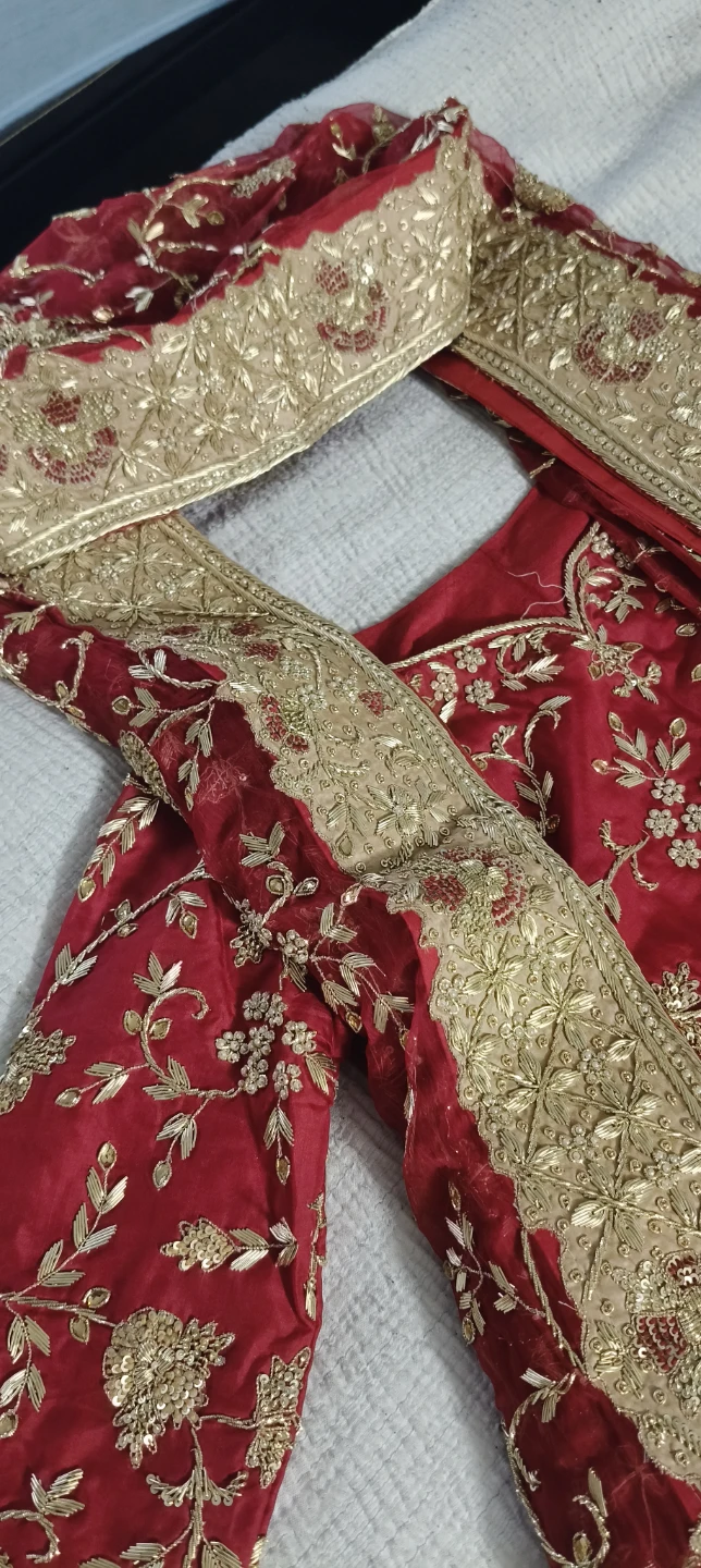 Luxury Indian/Pakistani Bridal Gharara – Heavy Dabka Work - photo 4