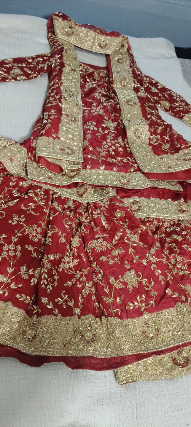 Luxury Indian/Pakistani Bridal Gharara – Heavy Dabka Work
