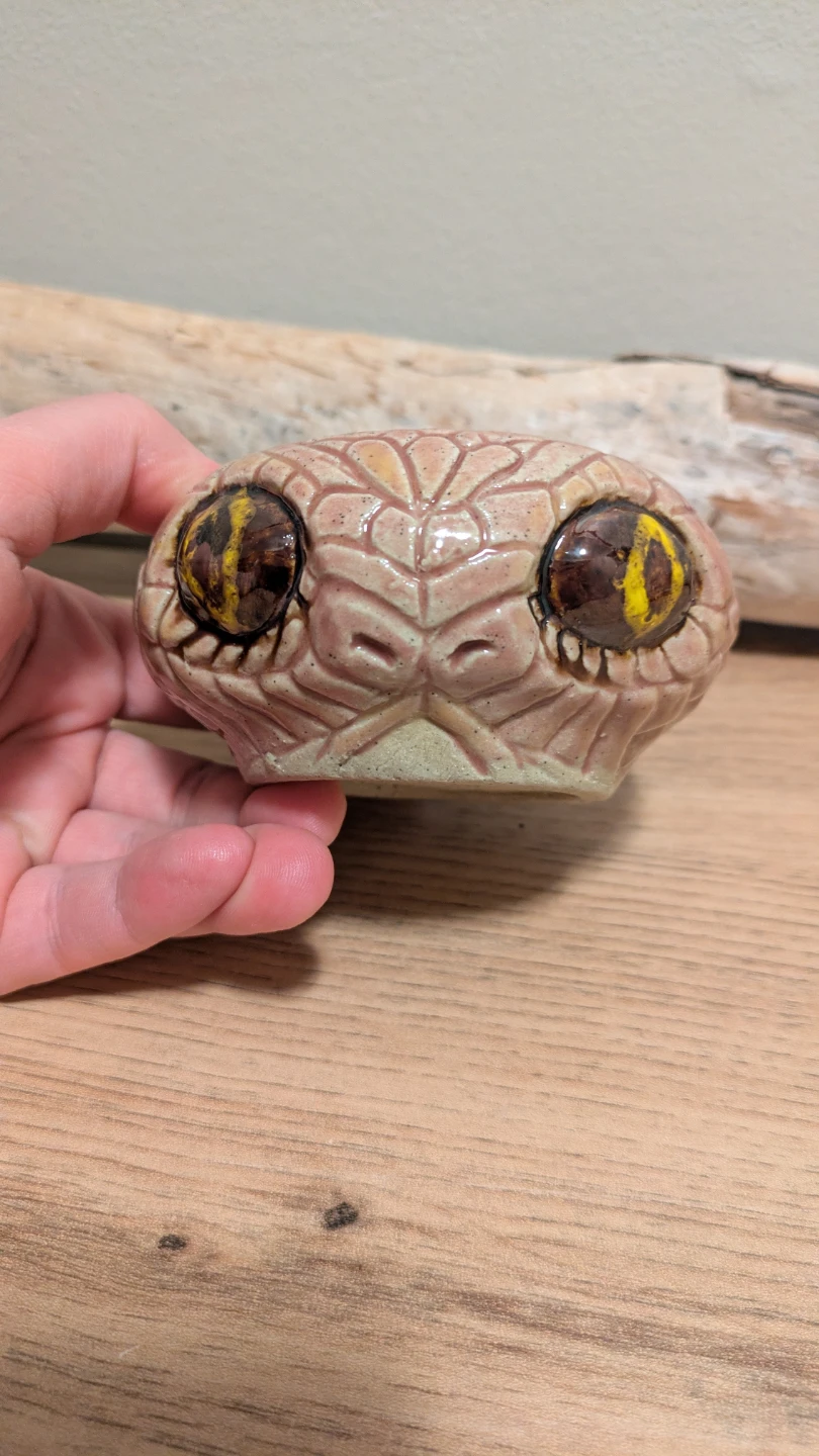 Handmade Ceramic Snake Bowl - photo 3