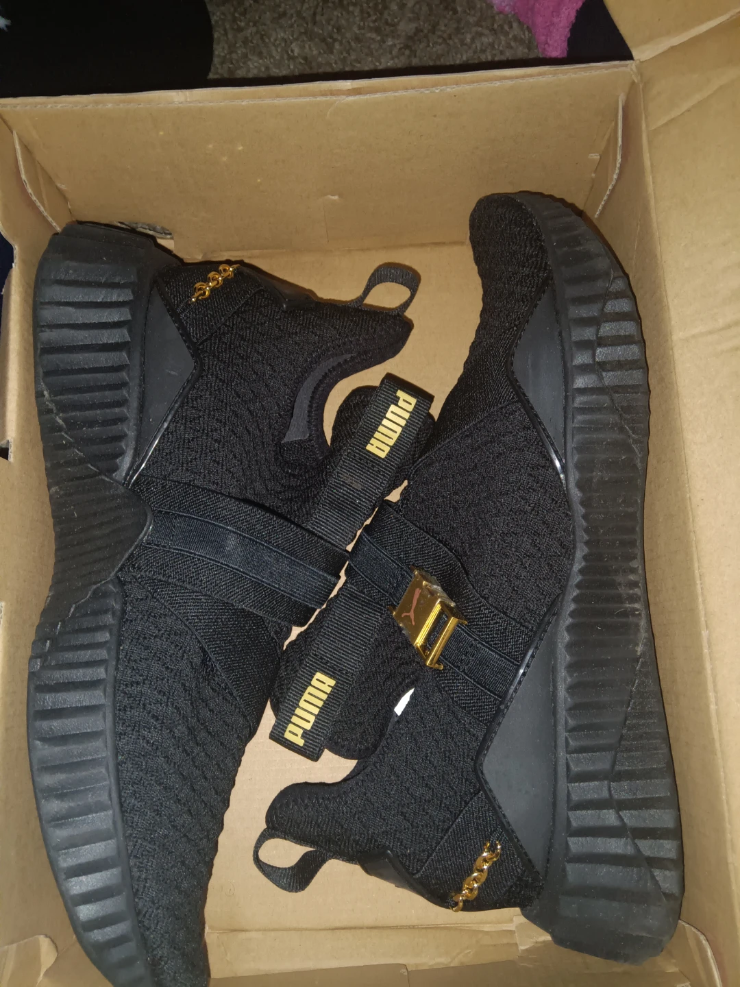 Puma Defy Mid Wn's Women's Sneakers Black/Gold Size 7.5 - photo 3